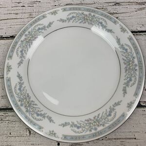 Jian Shiang Crown Ming Fine China Diana Pattern Silver Rim Dinner Plate 10‎ ¼"